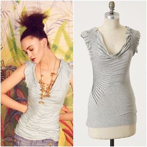 Anthropologie Sleeveless Top with Ruched Detail